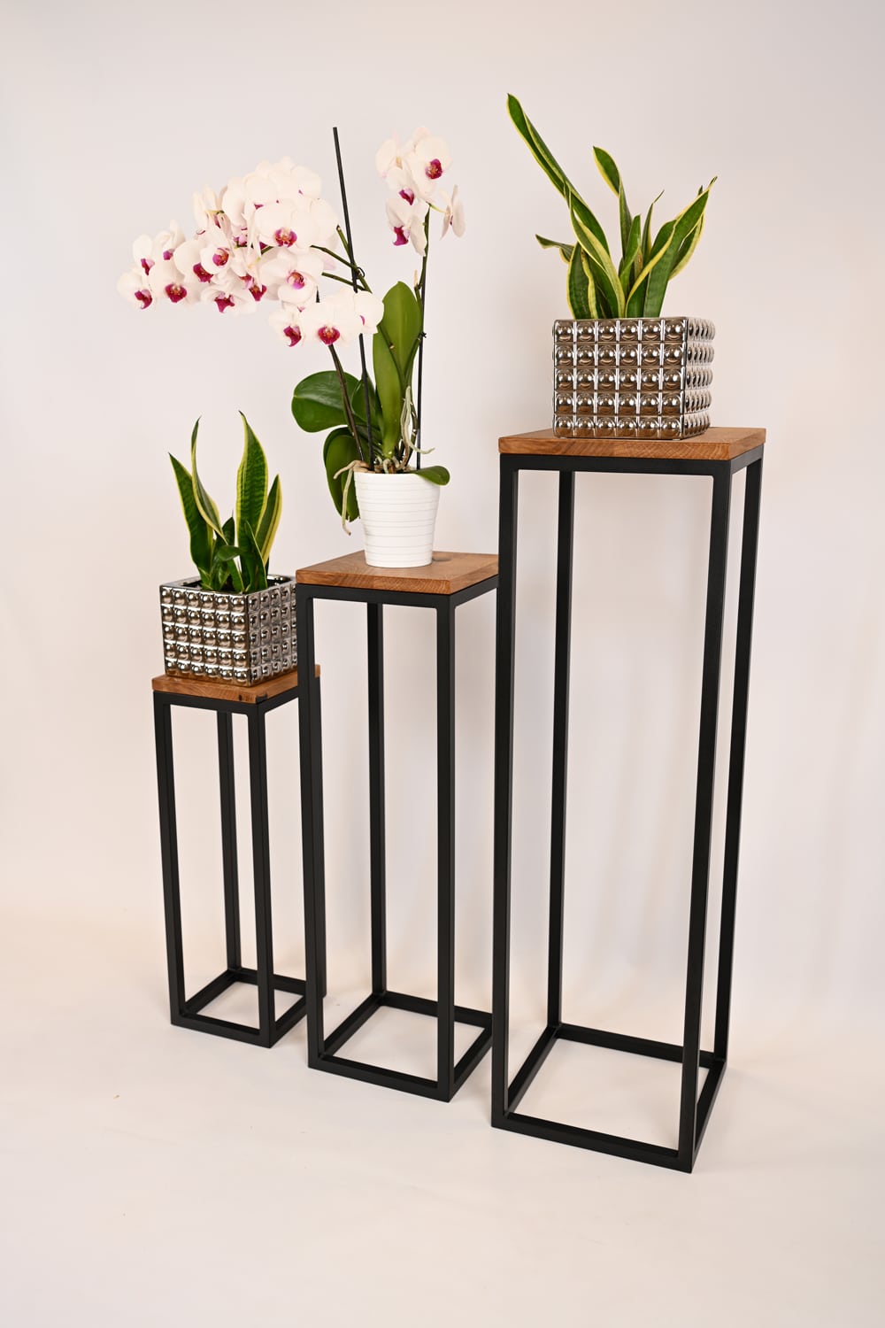 Pflanzenständer Tetris Wood | Jet Black